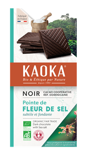 Kaoka Chocolat fleur de sel noir 70% bio 100g - 1631